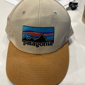 Patagonia Beige and Brown Cap with Logo Snap Back